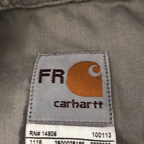 CARHARTT FR ( flame 🔥 resistant) Westex, Men’s work shirt size 2XL” Tall, - Picture 4 of 16